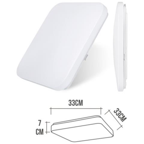 Elettroerosione A Led 6.500k 18w - 1260 Lumen 28x28x6,3cm Apparecchio Da Parete A Soffitto - Foto 2