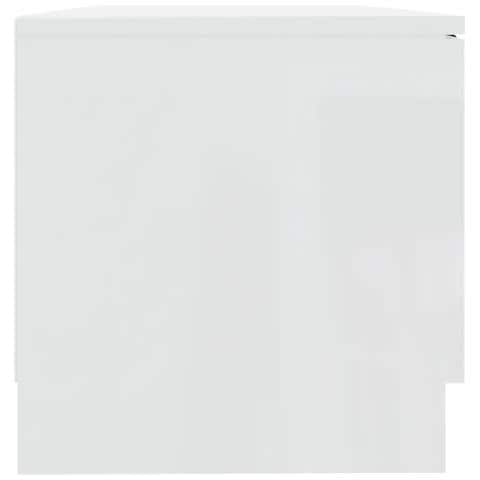 Mobile Porta Tv Bianco Lucido 80x35x45 Cm In Legno Multistrato - Foto 8