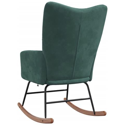 Sedia da Pranzo Verde Scuro in Velluto - Foto 7