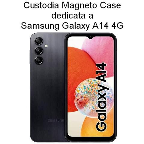 Custodia A Libro Smart Pocket Case In Pelle Per Samsung Galaxy A14 4g A145 Black - Foto 2