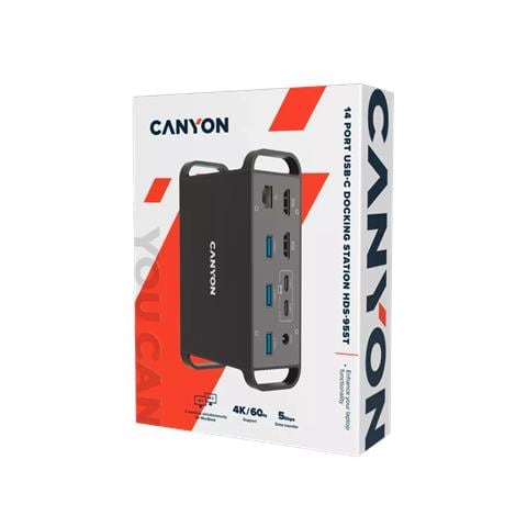 CNS-HDS95ST replicatore di porte e docking station per laptop USB 3.2 Gen 2 (3.1 Gen 2) Type-C Nero - Foto 2
