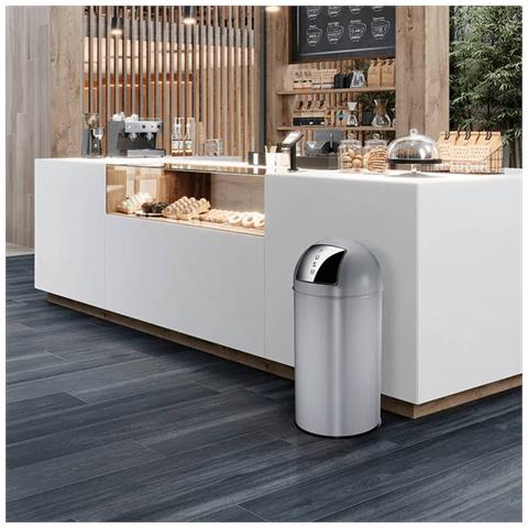 Pattumiera Con Coperchio A Pressione 40 L Grigio Opaco - Foto 3