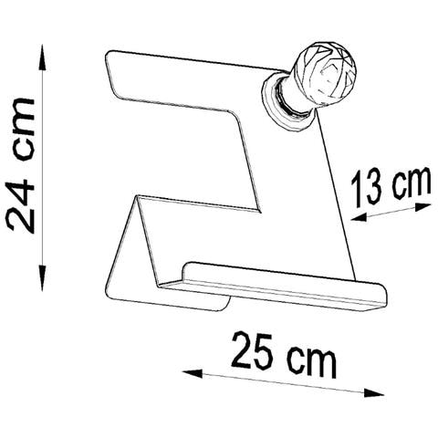 Lampada Da Tavolo Incline Nero Sl. 0669 - Industriale Lampade Da Scrivania Nero 24x25x13 Cm - Foto 7