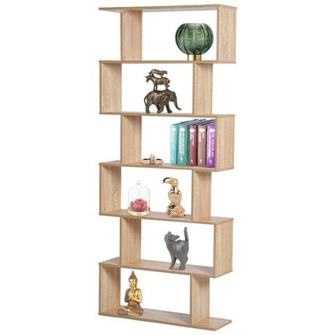 Libreria Design Moderna Scaffale 6 Ripiani 190x80x24cm Casa Ufficio Beige - Foto 1