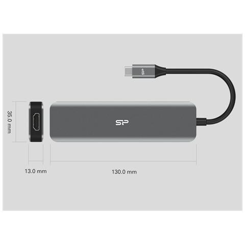 Dockstation Silicon Power Boost Su20 Nero Grigio - Foto 4
