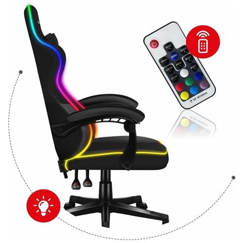 Sedia Gaming Hz-force 4.4 Rgb Black - Foto 2