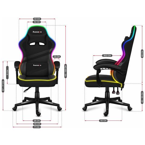 Sedia Gaming Hz-force 4.4 Rgb Black - Foto 3