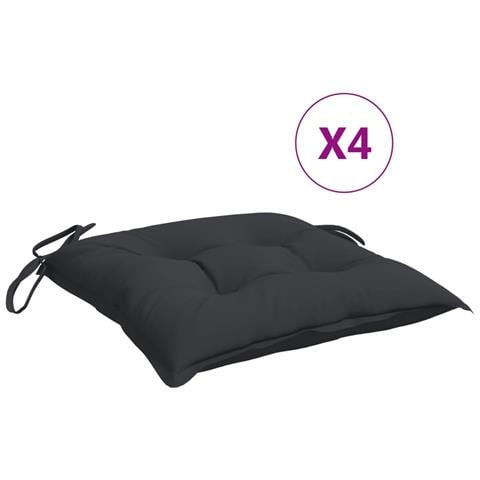 Cuscini Per Pallet 4 Pz Neri 50x50x7 Cm Tessuto Oxford - Foto 2