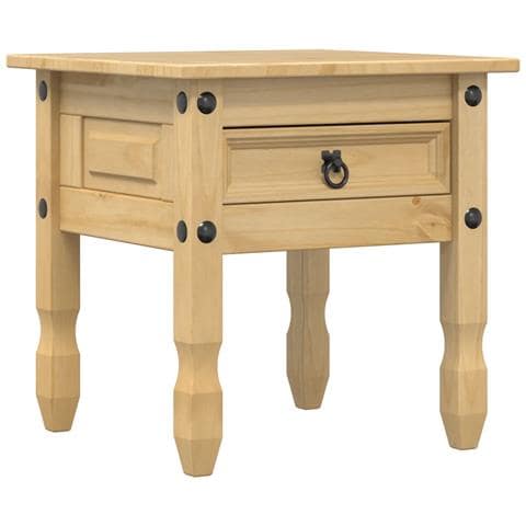 Tavolino Corona 50x50x50 Cm In Legno Massello Di Pino - Foto 2