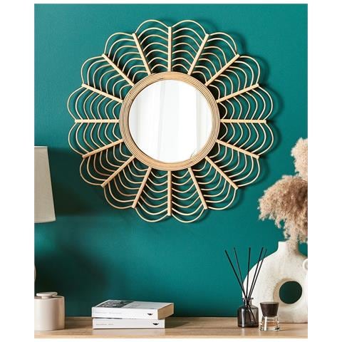 Specchio Tumbit Legno Di Bambù Naturale - Foto 1