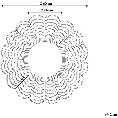 Specchio Tumbit Legno Di Bambù Naturale - Foto 2