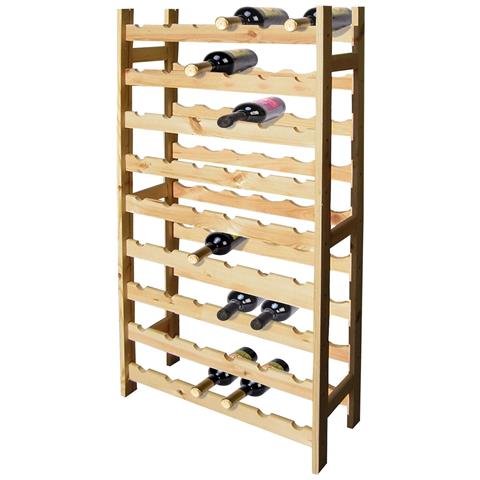 Cantinetta Portabottiglie In Legno Massello Salva Spazio 54 Posti Alberiamo - Foto 2