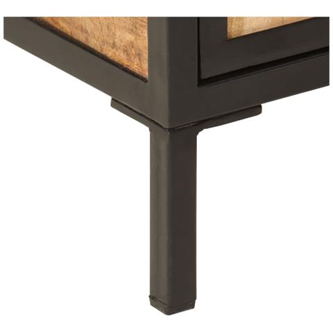 Mobile Lavabo Da Bagno 55x35x60 Cm Legno Massello Mango E Ferro - Foto 8
