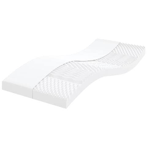 Materasso In Schiuma Bianco 90x210 Cm 7 Zone Durezza 20 Ild - Foto 1