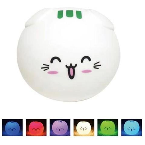 Lampada Notturna Da Tavolo Per Bambini Morbida In Silicone Rgb Touch Led Gatto - Foto 1