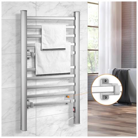 Scaldasalviette Termoarredo Elettrico Bagno 2in1 Asciugabiancheria 10 Elementi - Foto 5