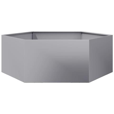 Fioriera da Giardino Esagono 138x120x45 cm in Acciaio Zincato - Foto 2