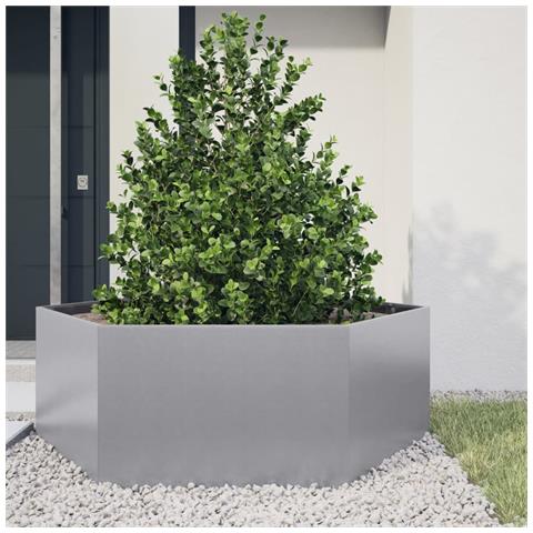 Fioriera da Giardino Esagono 138x120x45 cm in Acciaio Zincato - Foto 10