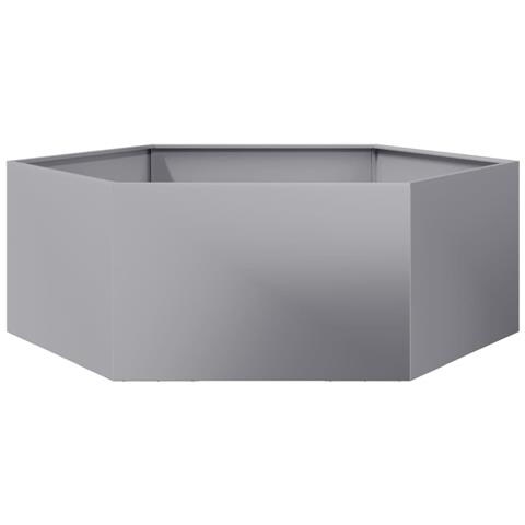 Fioriera da Giardino Esagono 138x120x45 cm in Acciaio Zincato - Foto 1