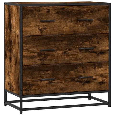 Credenza Rovere Fumo 68x35x76 Cm In Truciolato - Foto 2