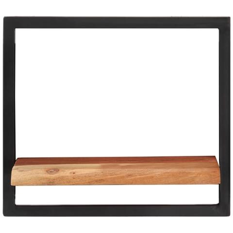Lusso Casadino -  Mensole Parete 2 Pz 40x24x35 Cm Legno Massello Acacia E Acciaio - Foto 1