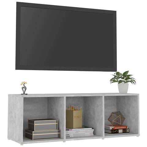 Mobile Porta Tv Grigio Cemento 107x35x37 Cm Legno Multistrato - Foto 2