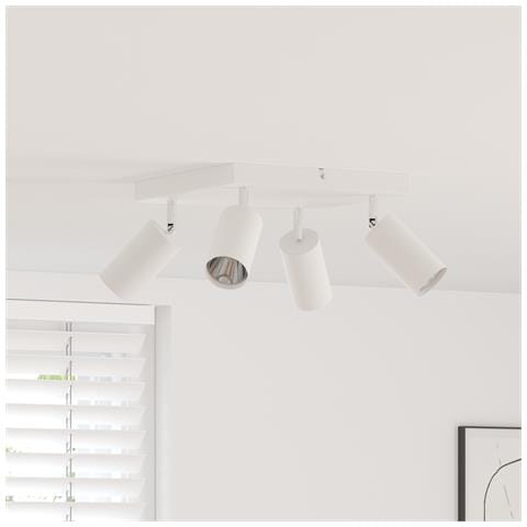 Faretto da soffitto 4 vie regolabile bianco GU10 - Foto 2