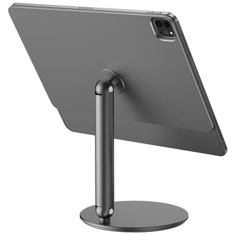 Ipad Pro 11' 2024 2025 Supporto Da Tavolo In Alluminio Ruotabile A 360°, Grigio - Foto 1