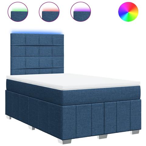 Giroletto a Molle con Materasso Blu 120x190 cm in Tessuto - Foto 1