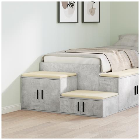 Armadio da Stoccaggio  Grigio Cemento 108x41x40 cm in Legno Ingegnerizzato - Foto 2