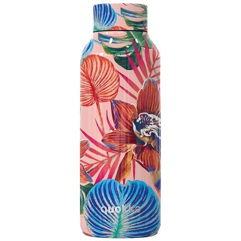 Bottiglia Termica 510 Ml A Doppia Parete Motivo Fiori Tropicali, Rosa - Foto 1