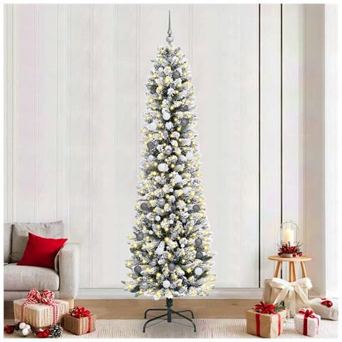 Albero di Natale snodato Bianco 240 cm PVC - Foto 2