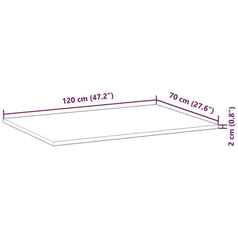 Piano Scrivania a Olio 100x50x2cm Legno Massello Acacia - Foto 9