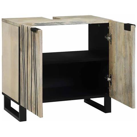 Armadio sottolavello con porta Marrone e Nero 62 x 33 x 58 cm - Foto 2