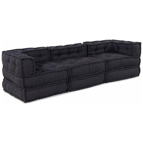 Cuscino 3 pcs Antracite 70 x 70 x 54 cm Poliestere - Foto 1