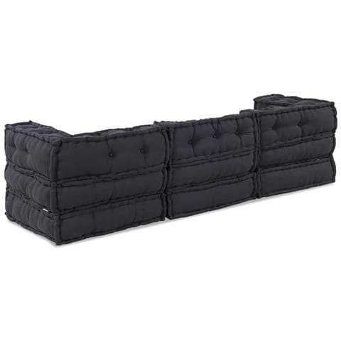 Cuscino 3 pcs Antracite 70 x 70 x 54 cm Poliestere - Foto 6