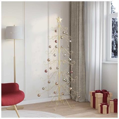 Albero di Natale in metallo con supporto Oro 180 cm - Foto 2