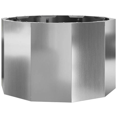 Fioriera Argento 60 x 60 x 35 cm Acciaio zincato - Foto 1