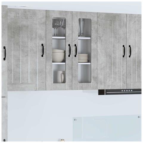 Mobile da cucina con lo scaffale Grigio cemento 60 x 31 x 80 cm - Foto 2