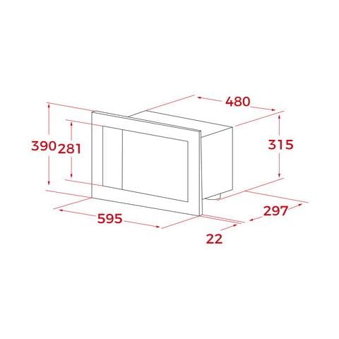 ML 8200 BI FBK Nero Microonde con grill Da incasso 20 L 750 W - Foto 3