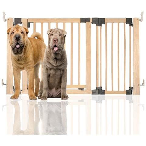 Bettacare Barriera Per Animali Domestici Espandibile In Legno Multipannello, Fino A 136cm, Legno Naturale, 76cm Di Altezza - Foto 1
