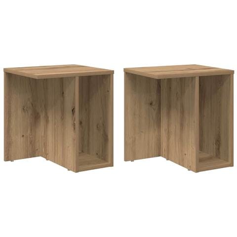 Tavolino 2 pcs Rovere artigianale 37 x 32 x 40 cm - Foto 1