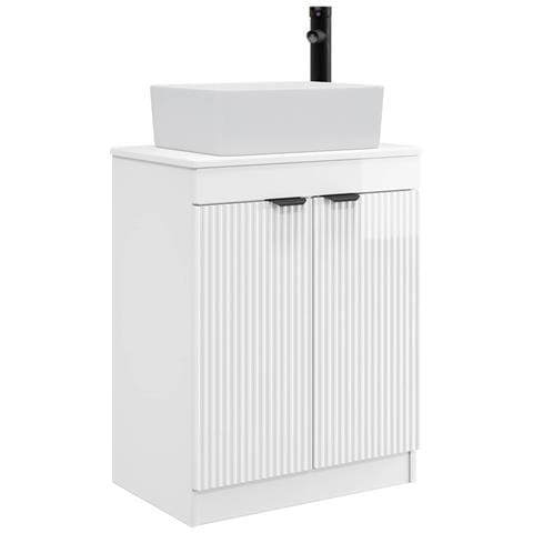 Mobile da bagno con lavabo Bianco Lucido 54 x 35 x 83 cm - Foto 1