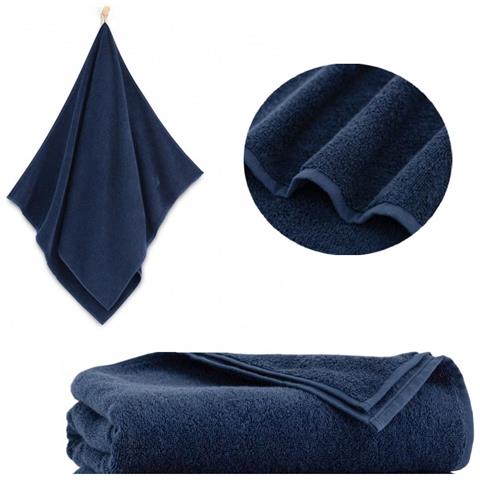 Asciugamano Liczi 2 - 70x140 cm - Blu scuro - Morbido - Elevata capacità di assorbimento - Oeko-Tex - Foto 6