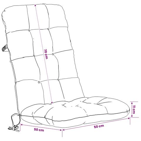 Cuscini per Sedia Alta in 6 Pezzi VIANEN 6 pcs 100% Poliestere - Foto 8