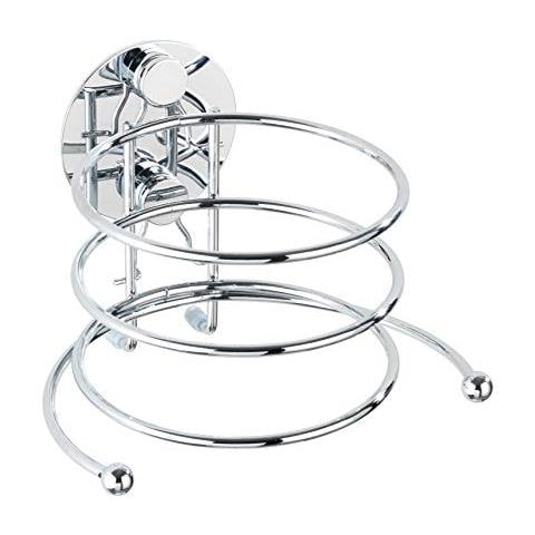 18770100 Turbo-Loc porta ASCIUGACAPELLI - fissaggio senza trapano, Acciaio, 14 x 7,5 x 11,5 cm, Cromo - Foto 2