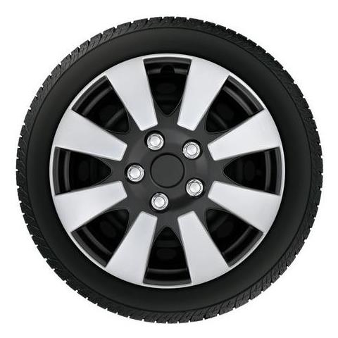 Copricerchi Auto Universali 16 Pollici C-137 Silver Black 31238 - Foto 2