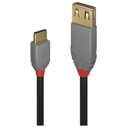 36897 Cavo Usb 0,15 M Usb 2.0 Usb A Usb C Nero, Grigio (0.15m Usb 2.0 C To A Adapter - Cable, Anthra Line - Warran - Foto 4
