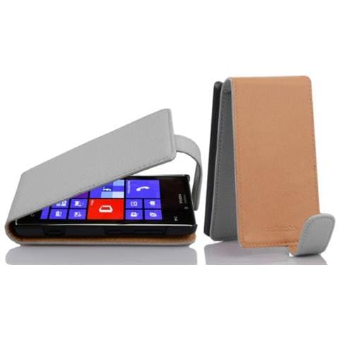 Custodia Compatibile Con Nokia Lumia 925 In Magnesio Bianco - Coperchio Protettivo In Design Flip Realizzato In Similpelle Testurizzata - Foto 1