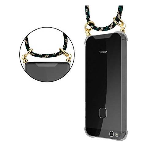 Catena Di Telefoni Cellulari Compatibile Con Huawei P10 Lite In Camouflage - Coperchio Protettivo In Silicone Con Anelli D'oro, Cinturino In Corda E Custodia Staccabile - Foto 2